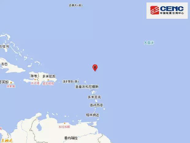 背风群岛发生6.6级地震，震源深度10千米